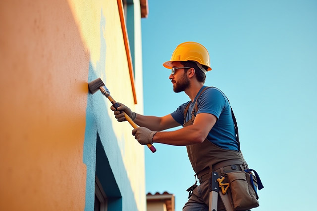 Professional painters applying high-quality paint